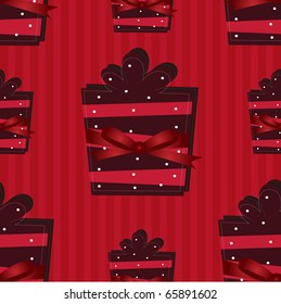 holiday seamless pattern with gift