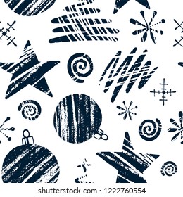 Holiday seamless pattern. Gift wrapping template.