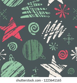 Holiday seamless pattern. Gift wrapping template.