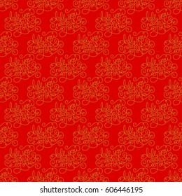 Holiday seamless pattern with hand lettering All you need is Love. Vector illustration for your design