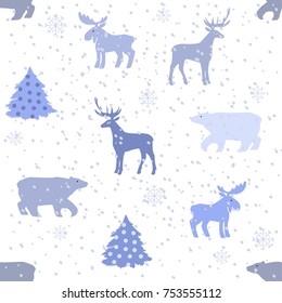 Holiday Seamless Pattern. Vector illustration.