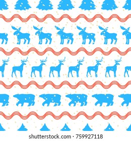 Holiday Seamless Pattern. Vector illustration.
