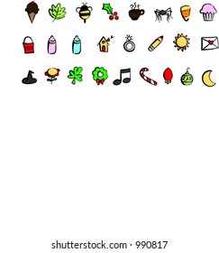 holiday, seasonal, and event icons in color