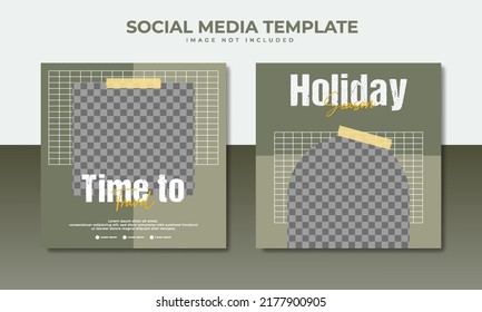 Holiday service social media post template