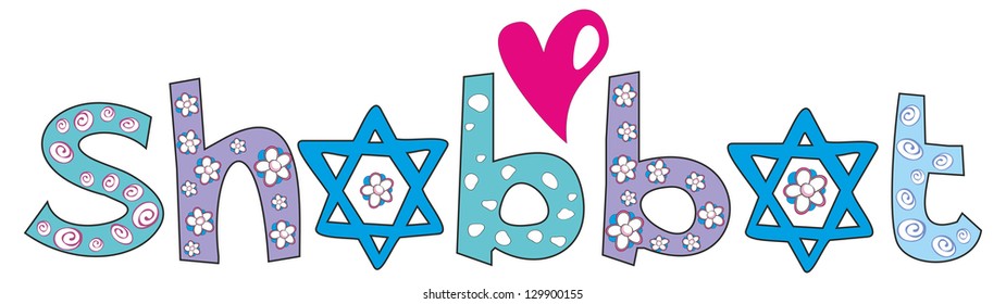 Holiday Shabbat Design - Jewish Greeting Background, Vector Illustration