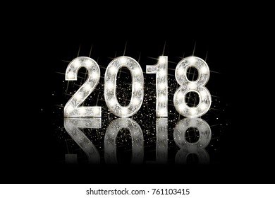 Holiday shine light. 2018 Vector illustration