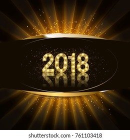 Holiday shine light. 2018 Vector illustration