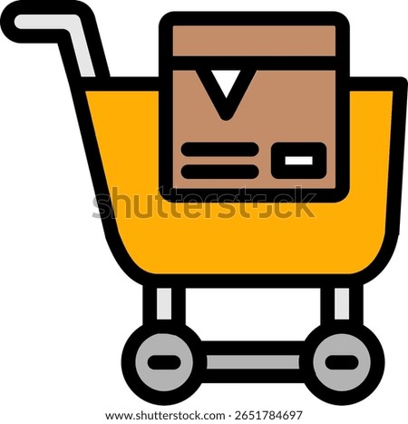 Holiday Shopping Line Filled Icon Design