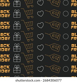 Patrón de compras de Festiva – Elementos de venta de Black Friday	
