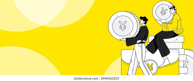 Holiday shopping people doing e-commerce online shopping flat vector concept operation hand drawn illustration
