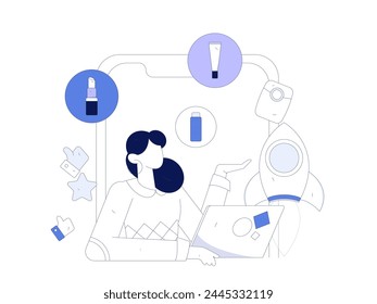 Holiday shopping people doing e-commerce online shopping flat vector concept operation hand drawn illustration

