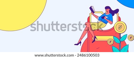 Holiday shopping people doing e-commerce online shopping flat vector concept operation hand drawn illustration
