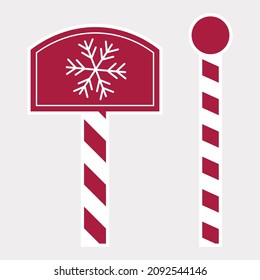 Holiday sign and pole design