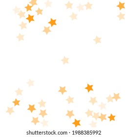 Vector de cielo despejado de vacaciones. Luminoso Magic Modern Night Background. El Pastel Orange Golden Rich Gold Bohemian Yellow Party Stars Sparkle Illustration. Sencilla Forma Geométrica De Navidad.