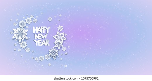 Holiday snow banner