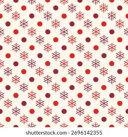 Holiday snow seamless pattern. Christmas icon ornament. Winter snowflakes decorative texture