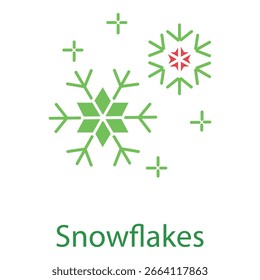 Holiday Snowflake Vector Icon for Winter Season Decorative Illustrations