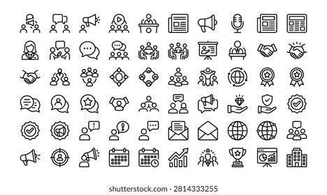 Holiday Social Icon Set – Gift, Star, Family and Celebration Line Icons
Large holiday and social icon set featuring gift, star, family, party and envelope line icons. Great for holiday celebrations, social events, greeting cards and festive related website designs.