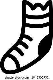 Calcetines de vacaciones, ilustración, vector sobre fondo blanco