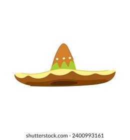 holiday sombrero cartoon. culture celebration, carnival ethnic, festival mariachi holiday sombrero sign. isolated symbol vector illustration