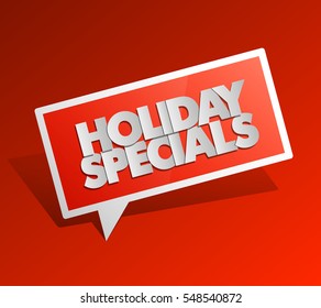 Holiday specials sale square banner tag. Abstract rectangle background. Advertising poster. Vector illustration