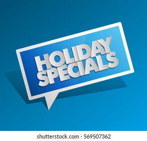 Holiday specials sale square banner tag. Abstract rectangle background. Advertising poster. Vector illustration