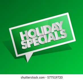 Holiday specials sale square banner tag. Abstract rectangle background. Advertising poster. Vector illustration