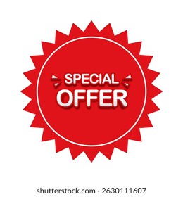 Holiday Spring Sale 50 OFF Fashion Deal Banner Promo Label Red Offer Tag 3D Badge Design Vector Discount Sign Store Clearance Poster Buy Now Sticker Retail Advertising Social Template