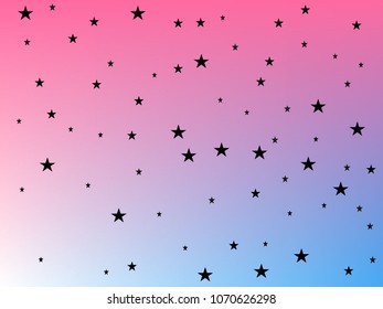 Holiday starry background. Black stars. Confetti celebration, Falling tiny abstract decoration for party, birthday celebrate, anniversary or event, festive. Festival decor. Vector illustration.