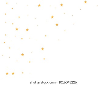 Holiday starry background. Gold stars. Confetti celebration, Falling golden abstract decoration for party, birthday celebrate, anniversary or event, festive. Festival decor. Vector illustration.