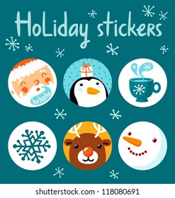 Holiday stickers set