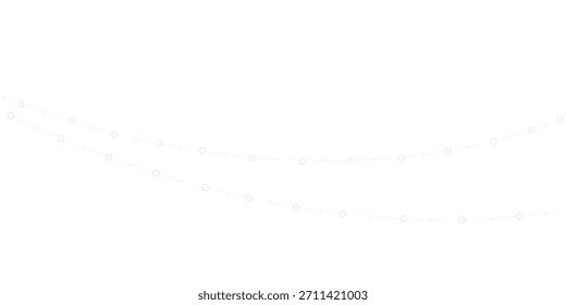 Holiday string mirchi light vector illustration Christmas Lights String art with transparent background