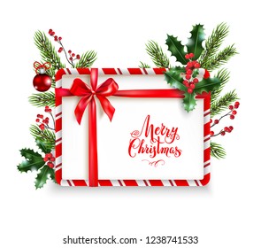 Holiday stripe frame