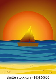 holiday summer background illustration