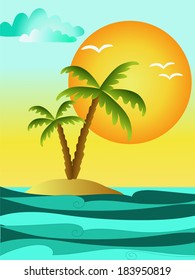 holiday summer background illustration