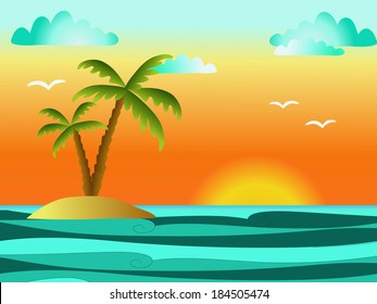 holiday summer background illustration