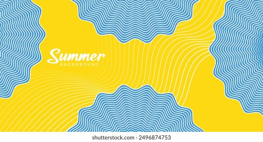 Holiday summer banner background template. Vector illustration