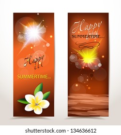 Holiday summer evening banners
