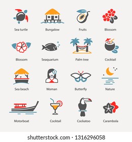 Holiday and Summer icons