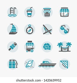 Holiday and Summer icons set