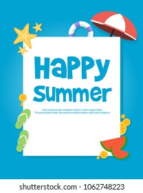 Holiday summer party poster design