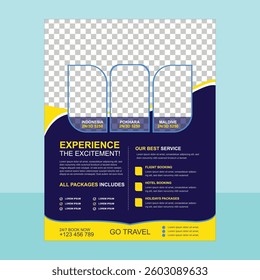 Holiday, Summer travel and tourism flyer template