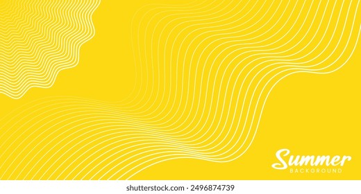 Holiday summer wave line banner background template. Vector illustration