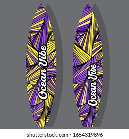 Holiday surfboards on the ocean beach
