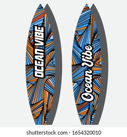 Holiday surfboards on the ocean beach