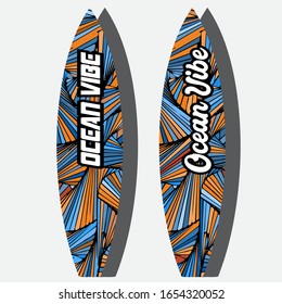 Holiday surfboards on the ocean beach