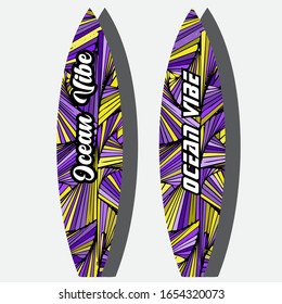 Holiday surfboards on the ocean beach
