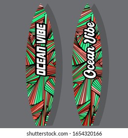 Holiday surfboards on the ocean beach