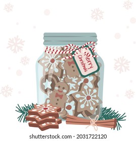 Holiday Sweet Christmas biscuits for cards, media, fabric, linen, textiles and wallpaper