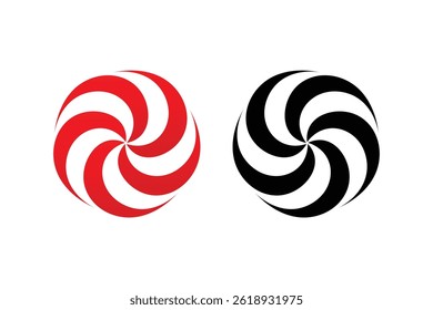 Holiday Swirl Candy Clipart, festive peppermint candy swirl vector, holiday red candy swirl vector